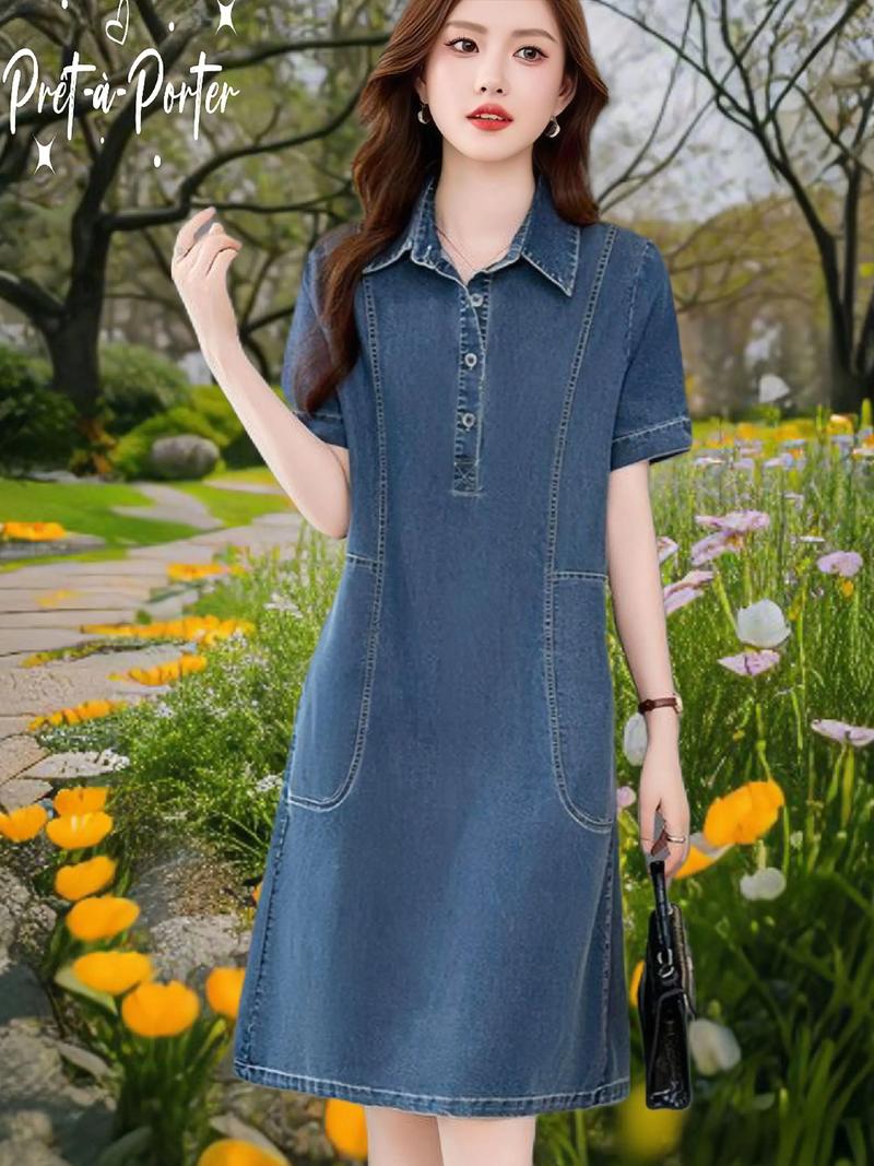 女明星都爱的牛仔连衣裙，这样穿减龄又时髦！